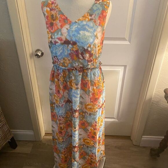 NWT Studio Park Flowy Floral Dress Sz Large - Picture 7 of 8